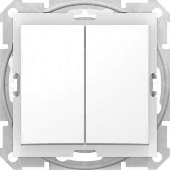 2-клавишный выключатель SCHNEIDER ELECTRIC SEDNA, сх.5а, 10А, 250В, IP44, БЕЛЫЙ