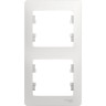 2-постовая рамка SCHNEIDER ELECTRIC GLOSSA, вертикальная, БЕЛЫЙ GSL000106