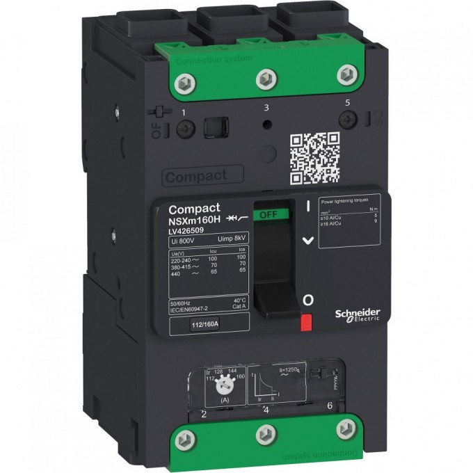 Автоматический выключатель 3P SCHNEIDER ELECTRIC COMPACT NSXm 16kA TM160D Elink LV426109