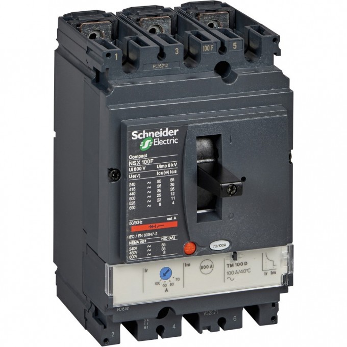 Автоматический выключатель 3П3Т SCHNEIDER ELECTRIC COMPACT TM25D NSX100F LV429636