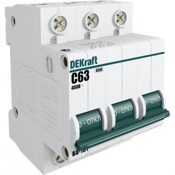 Автоматический выключатель SCHNEIDER ELECTRIC DEKRAFT 3Р 3А х-ка C ВА-101 4,5кА