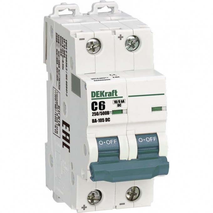 Автоматический выключатель SCHNEIDER ELECTRIC DEKRAFT ВА105-2P-006A-C-DC 13389DEK