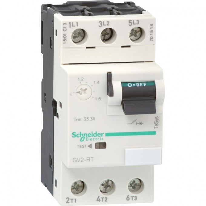 Автоматический выключатель SCHNEIDER ELECTRIC TESYS с комбинированным расцепителем 0,63-1А GV2RT05