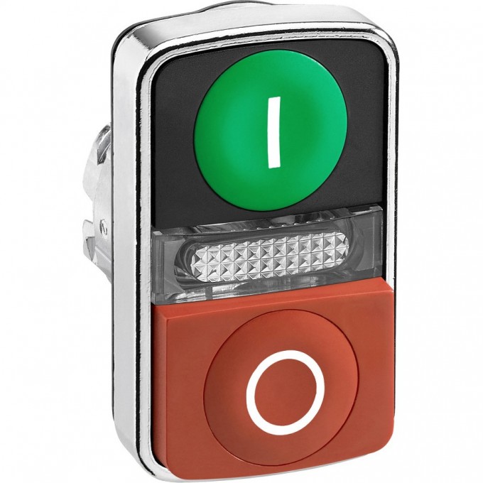 Головка кнопки двойная SCHNEIDER ELECTRIC HARMONY XB5 с маркировкой + LED ZB4BW7L3741
