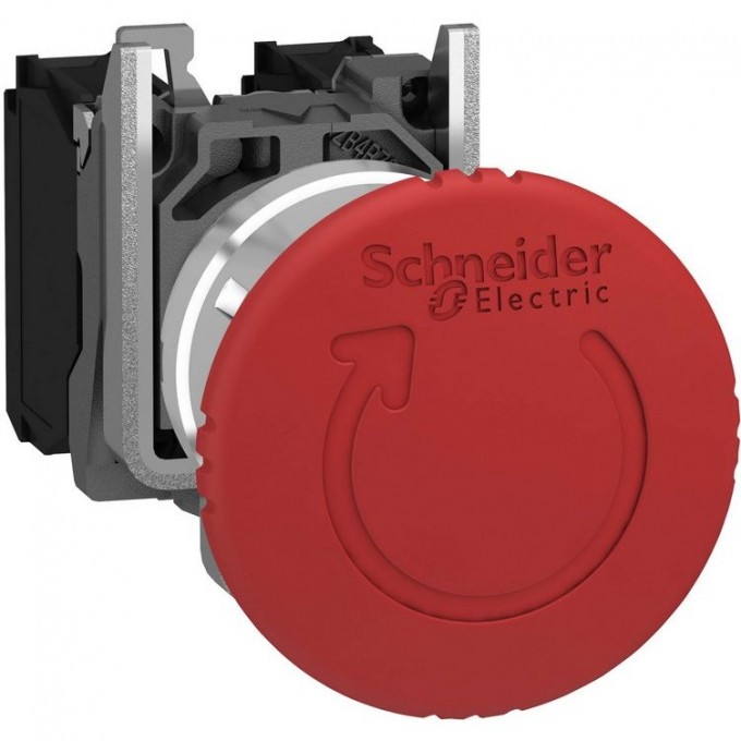 Кнопка аварийной остановки и отключения SCHNEIDER ELECTRIC HARMONY XB4 красная с возвратом и поворотом XB4BS8442