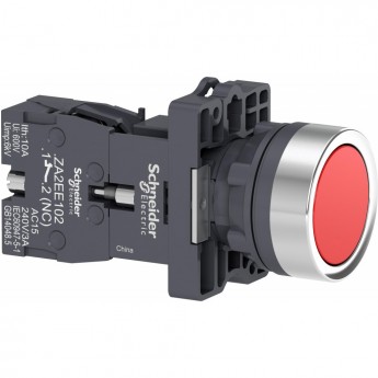 Кнопка SCHNEIDER ELECTRIC HARMONY EASY XA2 с фиксацией, красная, 1НЗ