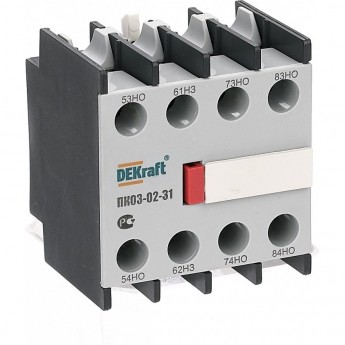 Приставка контактная DEKRAFT доп.контакты 3НО+1НЗ ли Приставка контактная DEKRAFT доп.контакты 3НО+1НЗ ли