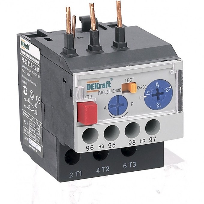 Реле электротепловое для контакторов SCHNEIDER ELECTRIC DEKRAFT 09-18A 11,0-15,0А РТ-03 23116DEK