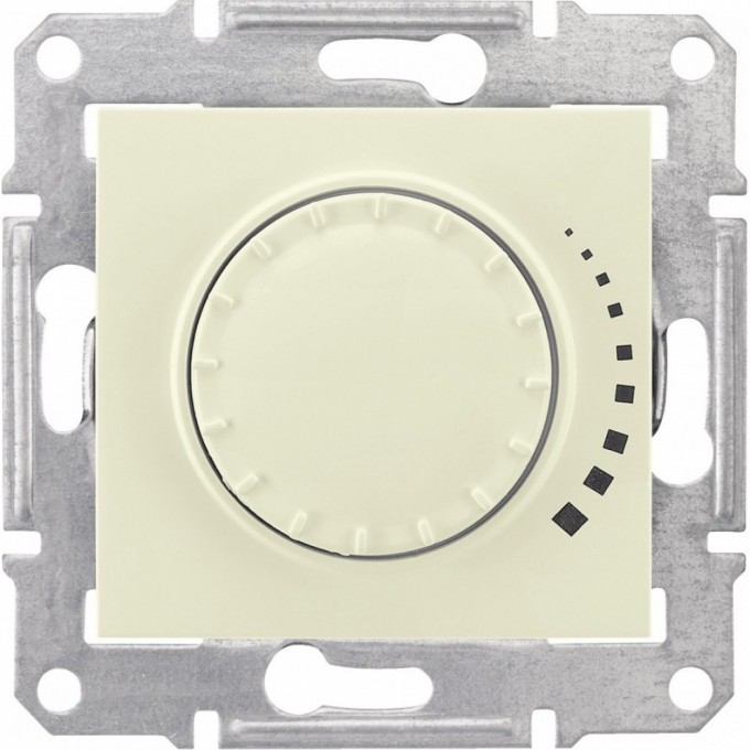 Светорегулятор (диммер) SCHNEIDER ELECTRIC SEDNA поворотно-нажимной, проходной, емкостный, 60-500Вт/ВА, бежевый SDN2200547
