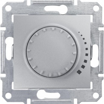 Светорегулятор (диммер) SCHNEIDER ELECTRIC SEDNA поворотный, индуктивный, 60-500Вт/ВА, алюминий