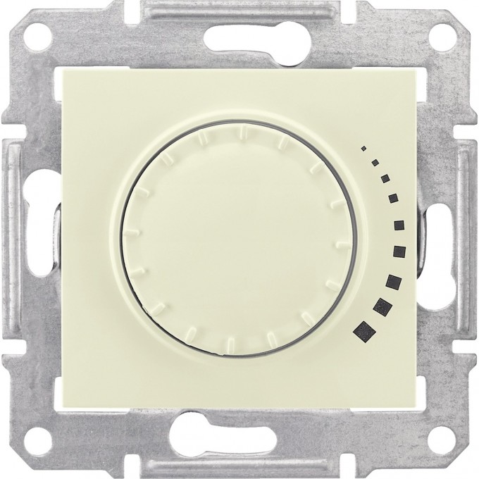 Светорегулятор (диммер) SCHNEIDER ELECTRIC SEDNA поворотный, индуктивный, 60-500Вт/ВА, бежевый SDN2200447