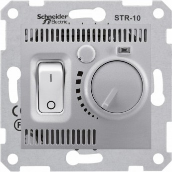 Термостат комнатный SCHNEIDER ELECTRIC SEDNA, 10А, 230В, алюминий