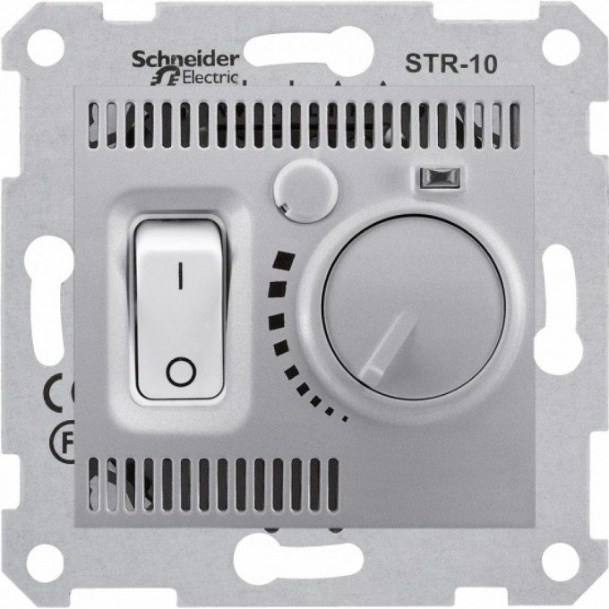 Термостат комнатный SCHNEIDER ELECTRIC SEDNA, 10А, 230В, алюминий SDN6000160