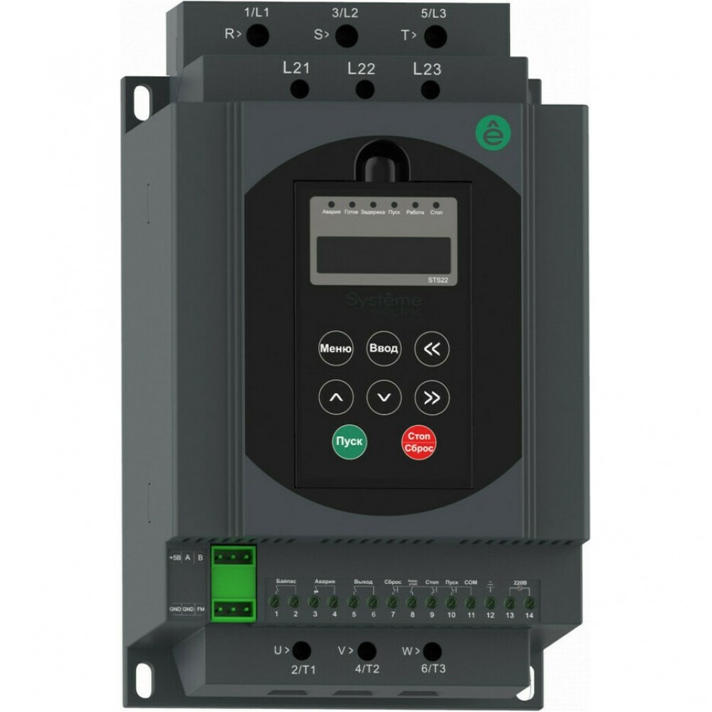 SCHNEIDER ELECTRIC STS22 55кВт 400В без встроен. байпасного контактора SE  STS22D55N4. Купить Устройство плавного пуска на Официальном Сайте SCHNEIDER  в России.