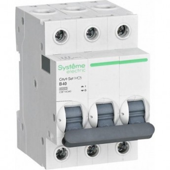 Выключатель автоматический модульный SCHNEIDER ELECTRIC CITY9 SET 3п B 40А 4.5кА 400В, C9F14340